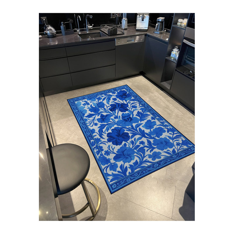 Tapis mauve à motif tissé lavable Mosso, 6'7" x 9'10"