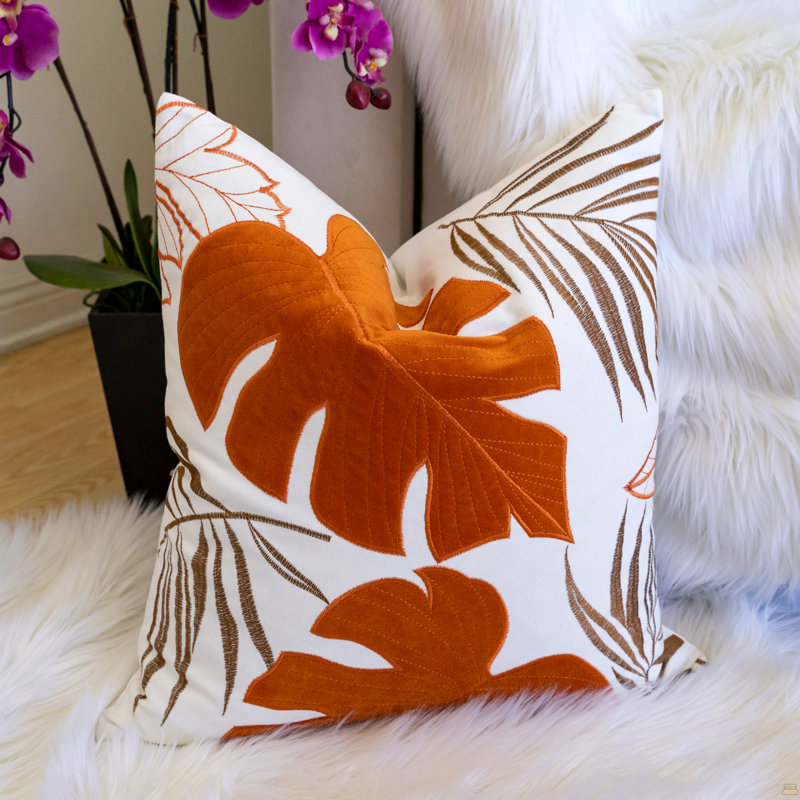 Coussin décoratif Vibes Leaf, Simple, Épice