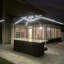 3m Lighted Square Cantilever Parasol With Base