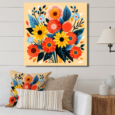 Bouquet de tournesols jaunes élégance III - art mural tournesol