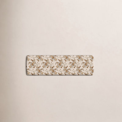 Anti-Fatigue Kitchen Comfort Mat, English Garden Rose Pattern In Linen