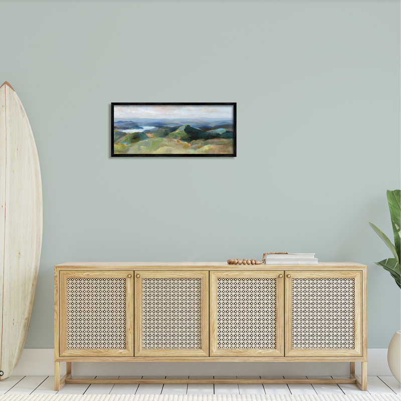 Cadre flottant, reproduction d'art sur bois, Giclée encadrée noir minuit, H 13 po x l 30 po x P 1,5 po
