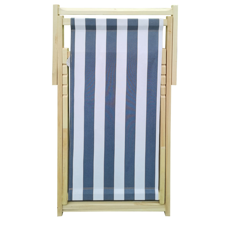 Chaise de plage inclinable Devize, Bleu clair/gris