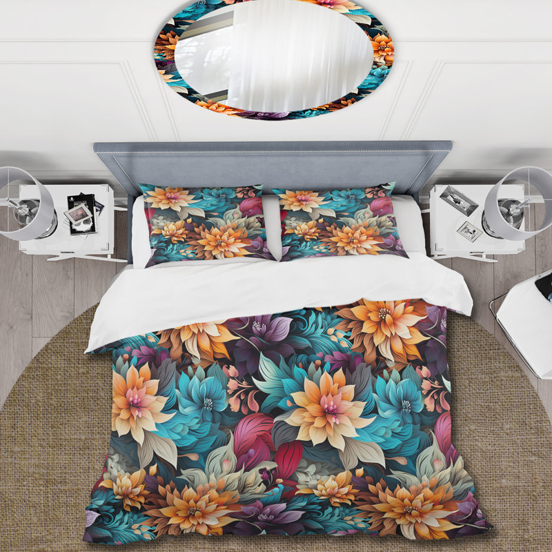 Artistic Boho Blend Boho Pattern V Bedding, Housse de couette pour très grand lit et 2 très