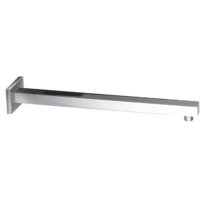 Kingston Brass Shower Scape 15-3/4-Inch Rain Drop Square Shower Arm with Square Flange, Polished Chrome