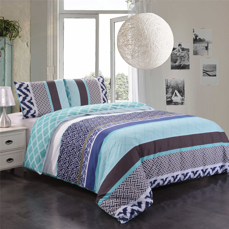 Polyester Geometric Shapes Duvet Cover, Queen Duvet Cover