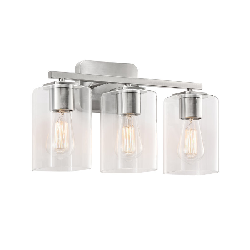 Éclairage pour meuble-lavabo 3 lumières Gualtieri, Nickel brossé