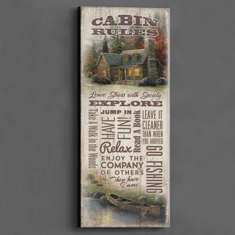 Décoration murale Cabin Rules
