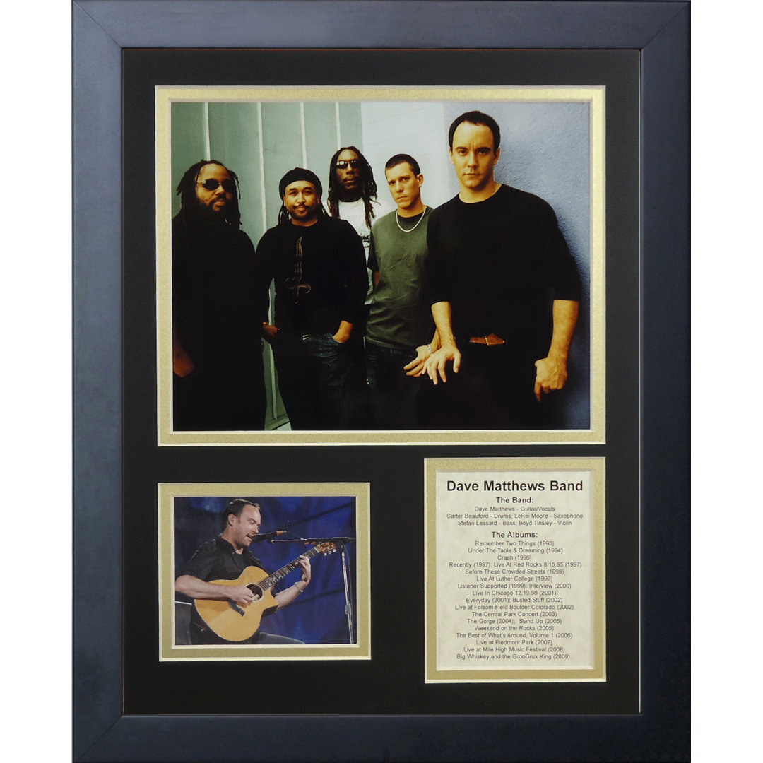 Dave Matthews Band Framed Memorabilia Legends Never Die