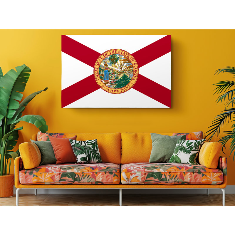 Florida State Flag - impression sur toile tendue, L 36 po x H 24 po