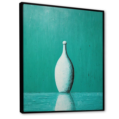 Tenpin turquoise sur toile