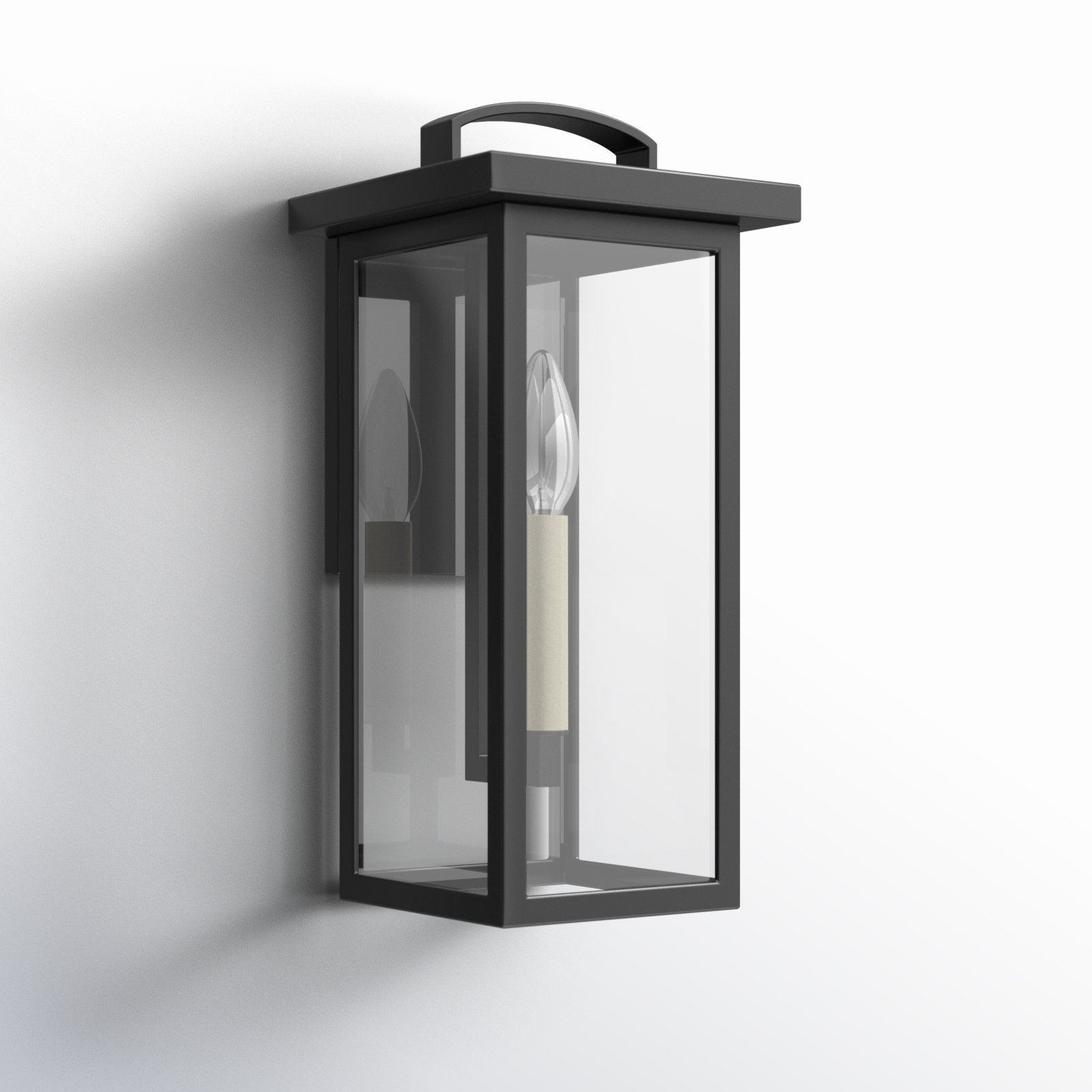 Brookstead Single Light Outdoor Wall Light, Textured Black, 14" H x 6.5" W x 6.5" D