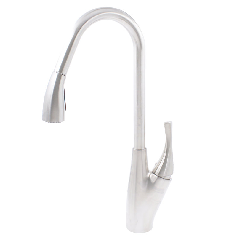 Novatto Pull Down Kitchen Faucet, Brushed Nickel 