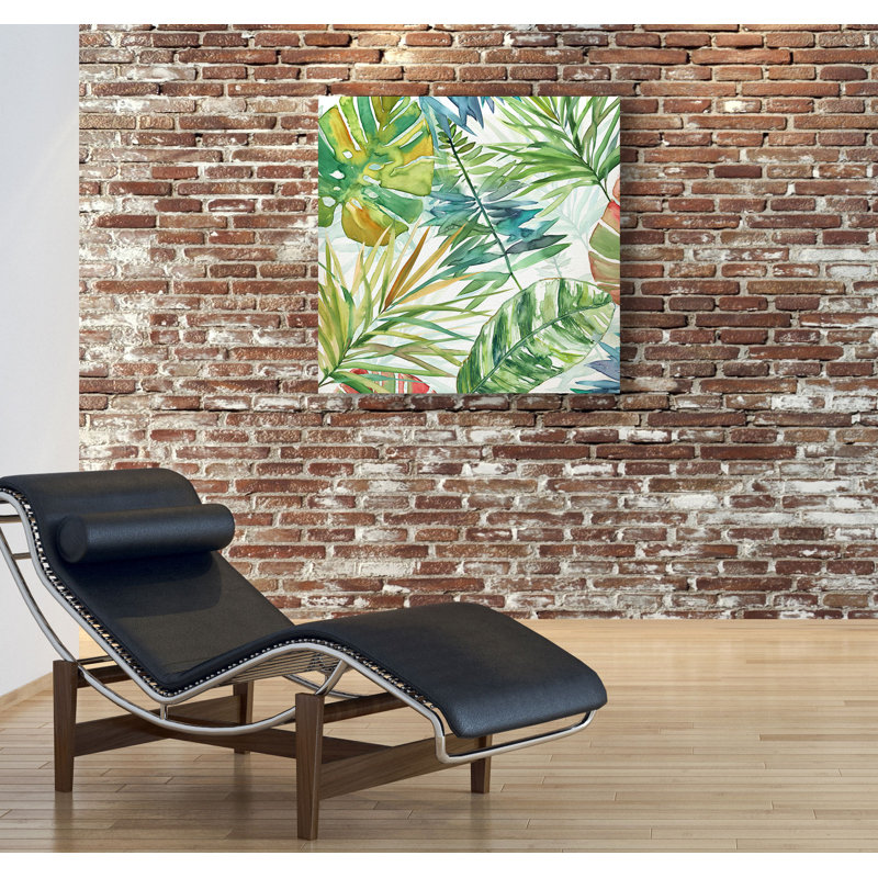 « tropical sketchbook i », peinture sur toile tendue, H 10 po x l 10 po x P 1,5 po