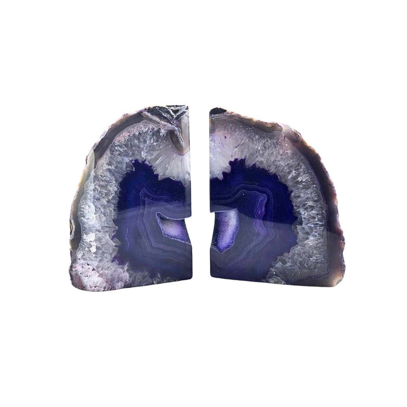 Serre-livres Eternity Agate |  Mauve, H 6,5 po x l 4 po x P 8 po
