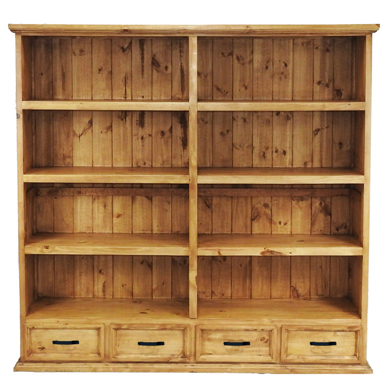 Bibliothèque standard en bois massif H 74 "x l 77,5" Dirkje