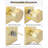 Gold Closet Door Knob Interior, Bruhsed Gold Passage Interior Door Knob, Heavy Duty Zinc Alloy Modern Indoor Brushed Brass DoorKnob for Closet, Hallway, 1 Pack-134912851-134912848