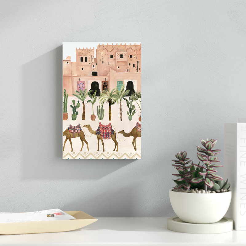 " Meet Me In Marrakech B " by Victoria Borges Painting Print, 12" H x 8" W, Wrapped Canvas