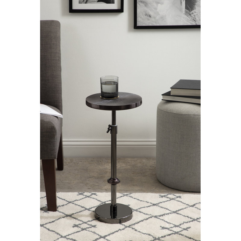 Hansjochen End Table, Dark Silver