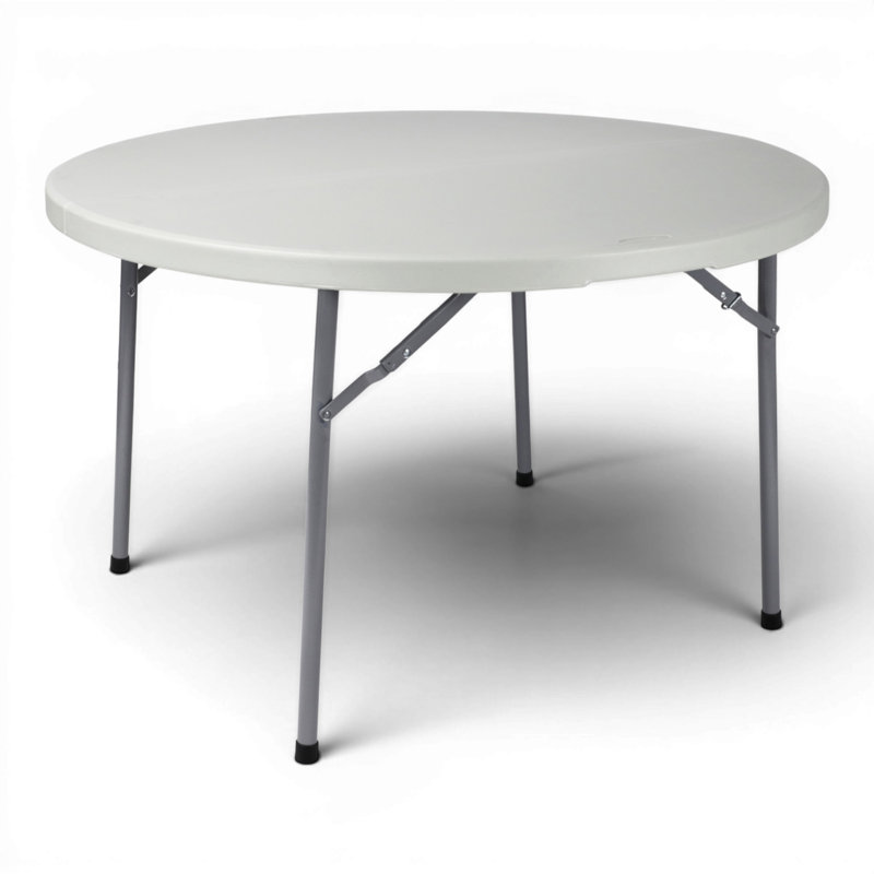 Demi-table pliante en plastique Frank, H 29,25 po x l 48 po x P 48 po