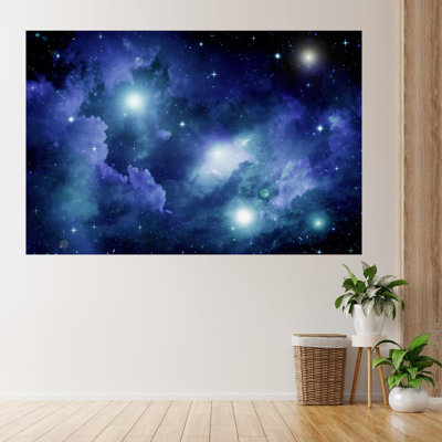 Planet In Outer Space Galaxy Peel & Stick Border