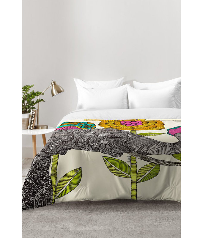 Valentina Ramos Modern & Contemporary Polyester Floral Comforter, King Comforter + 2 King Shams