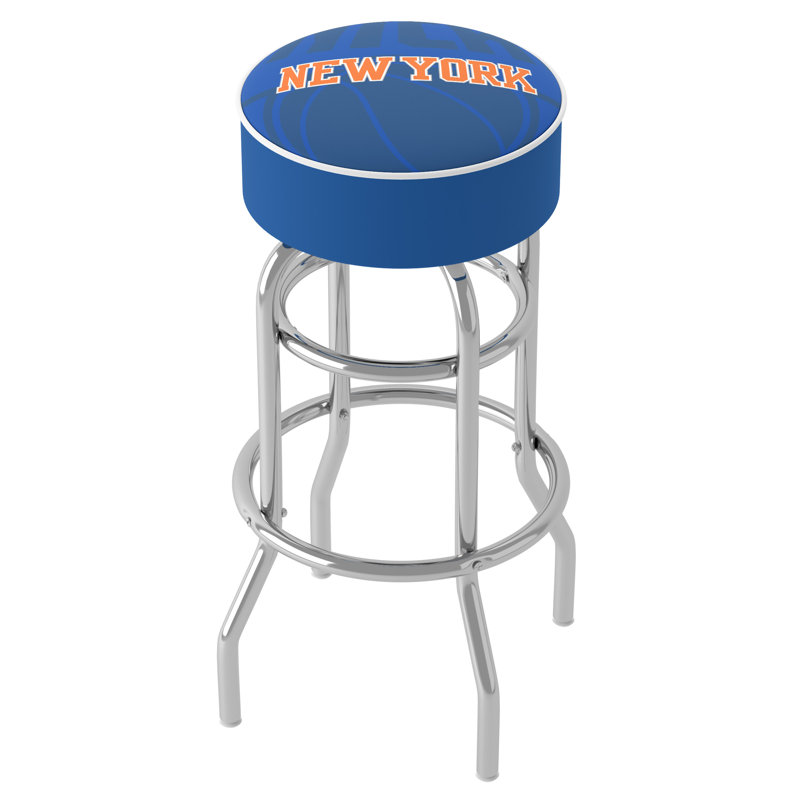 Swivel Upholstered Counter Stool with Metal Frame