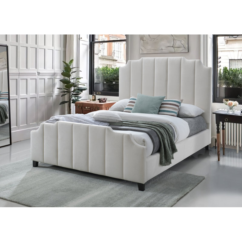 Lit tapissier Domina Chenille, King, Light Grey