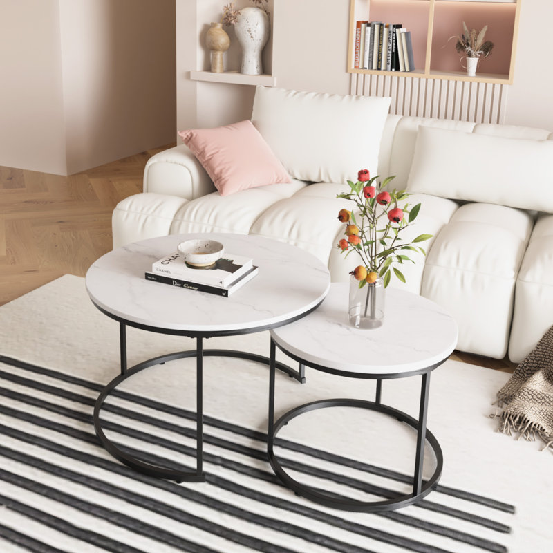 Table basse gigogne, White 1