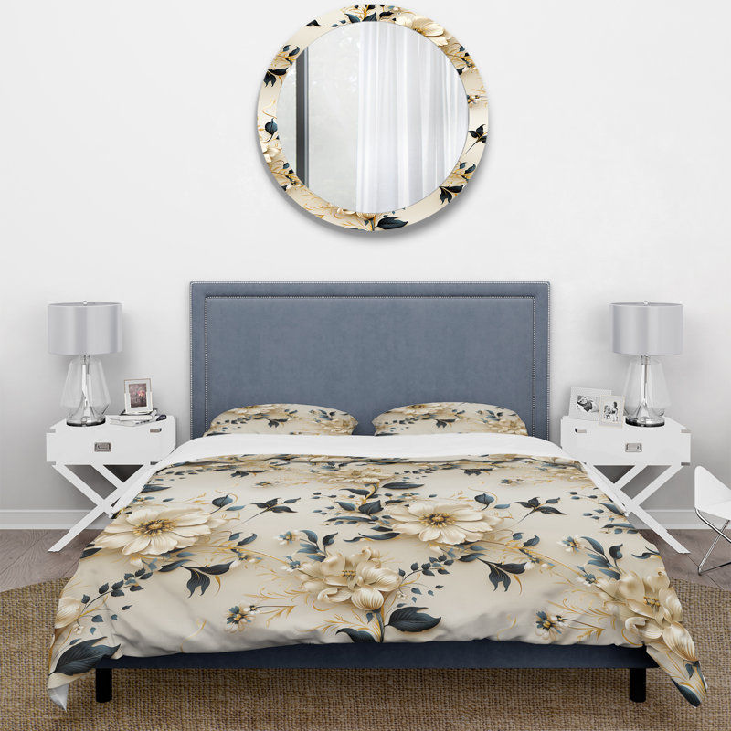Boho Victorian Fusion Victorian Pattern XIII - Ensemble de housse de couette à motif floral