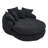 Oversized Oval Upholstered Bean Bag Sofa-1029485820