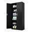 Armoire de rangement pour outils 70,8 po 2 portes en acier noir-120191079