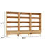 4 Tier Bookcase With Grooved Wooden Storage Drawer (3 Pcs)-460238831