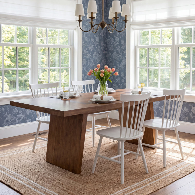 Lawler Solid and Manufactured Wood Dining Table 
