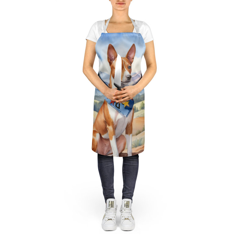 Tablier de bienvenue Basenji Cowboy