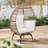 Extra Large 360° Swivel Egg Chair, All-Weather HDPE Rattan with 4 Cushions, 463 lbs Capacity for Indoor Outdoor Use-603933297