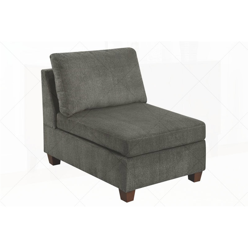 Mobilier de salon gris en chenille gris