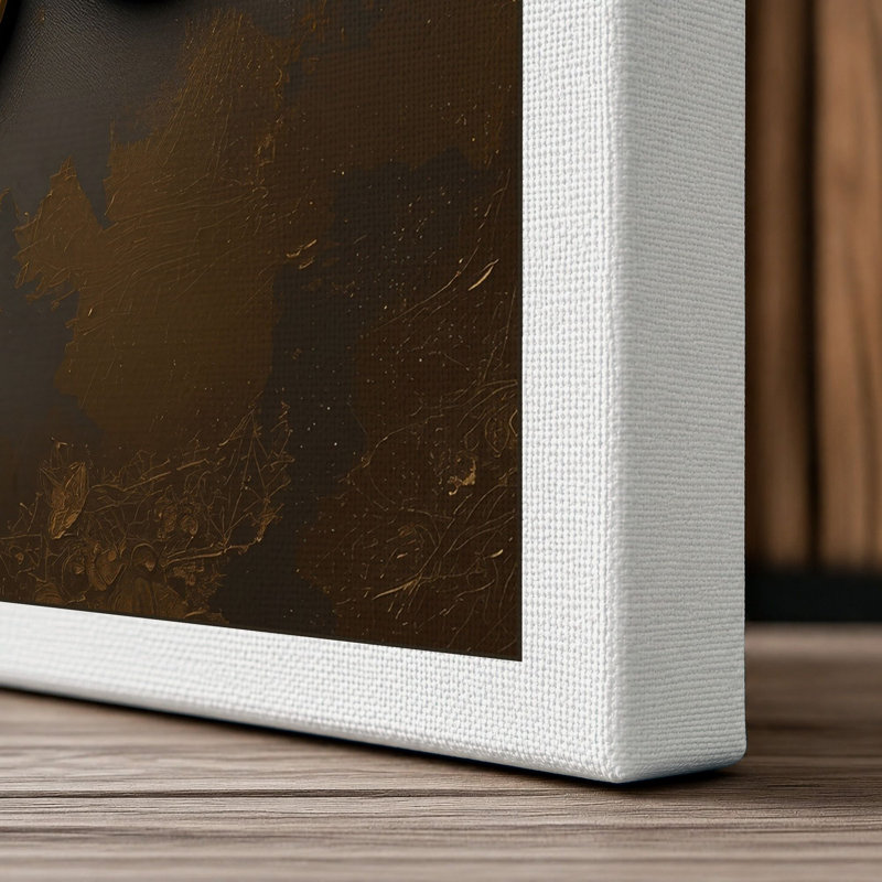 Golden Om Minimalist 1 Piece Wrapped Canvas Wall Art, 24x16 - 61.0 x 40.6 cm, White Border