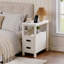 Table de bout avec station de charge, tables d'appoint avec ports et prises USB, table d'appoint avec 2 tiroirs, petite table de chevet en bois, petite table d'appoint rustique, table de bout moderne avec tiroir-134731705-134731704