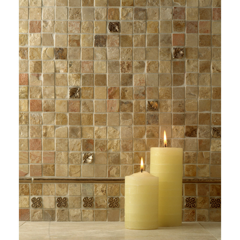 10" x 0.5" Metal Pencil Liner Tile Trim, Traditional Bronze