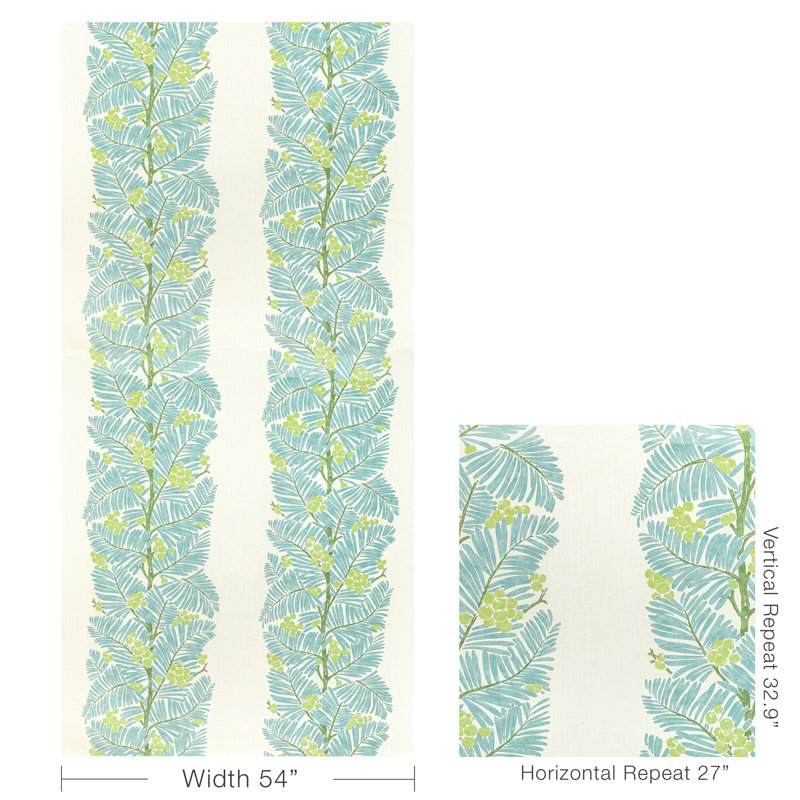 Majorelle Palmar Linen Performance Fabric, Lake