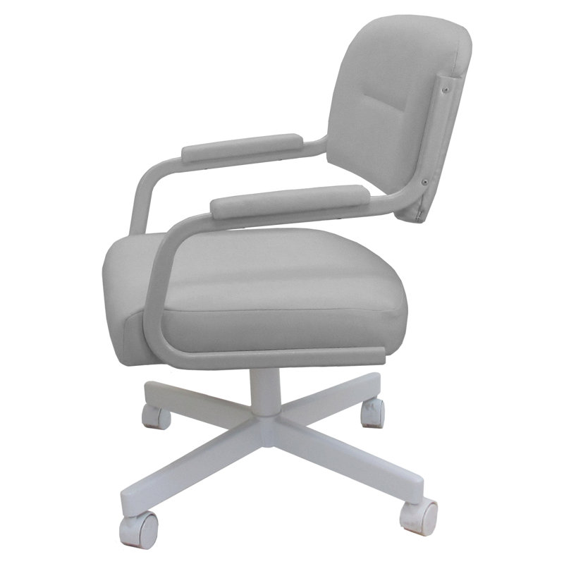 18'' H Upholstered Armchair, White, White