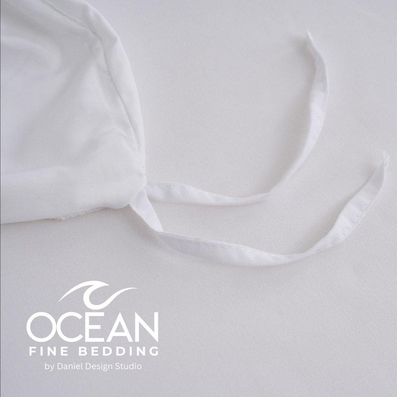 OCEAN FINE BEDDING Duvet Cover, White, Twin Duvet Cover + 1 Queen Sham