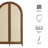 Calista 79" Tall Wide Rattan Arched Storage Cabinet-111709862