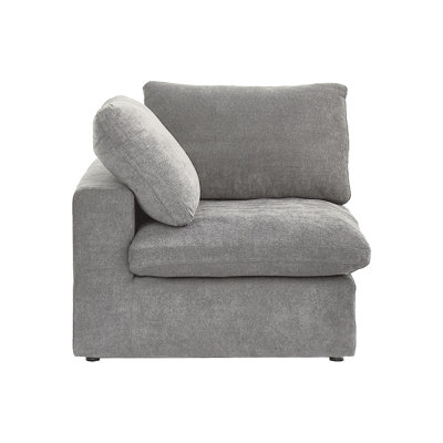 Fauteuil d'angle à housse en lin mélangé