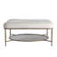 Laurie 40 Wide Genuine Leather Rectangle Storage Ottoman with Storage