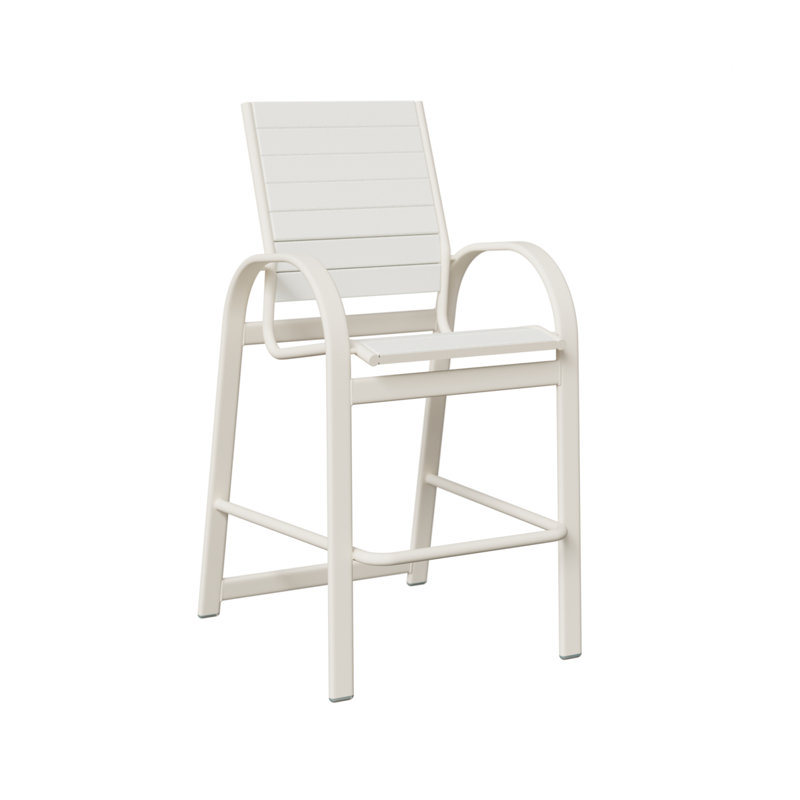  Chaise de bar en aluminium Murphy, Blanc