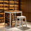 Ensemble de table de bar de 36 po de hauteur avec prise de courant, table basse industrielle avec 2 tabourets rembourrés, ensemble de 3 tables de bar et chaises pour le salon, la salle à manger, brun-1327942357-1327942355