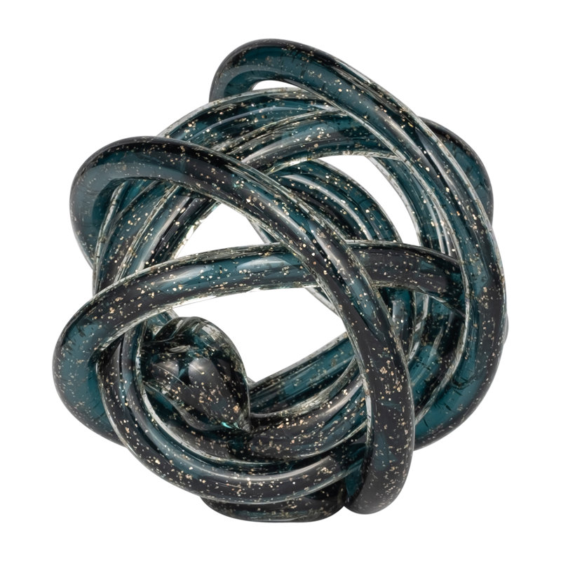 Decorative Objects for Home Decor – Modern Loop Sculpture and Statues for Kitchen Decor and Table Styling – Abstract Glass Decorations for Living Room, Shelf Display, or Entryway Accent