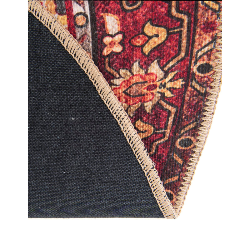 Miyon Performance Chenille Floral Indoor Rug, Round 5'1" x 5'1"